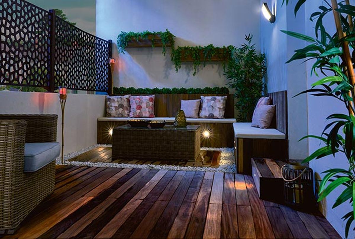 Ideas para decorar una terraza urbana final del día