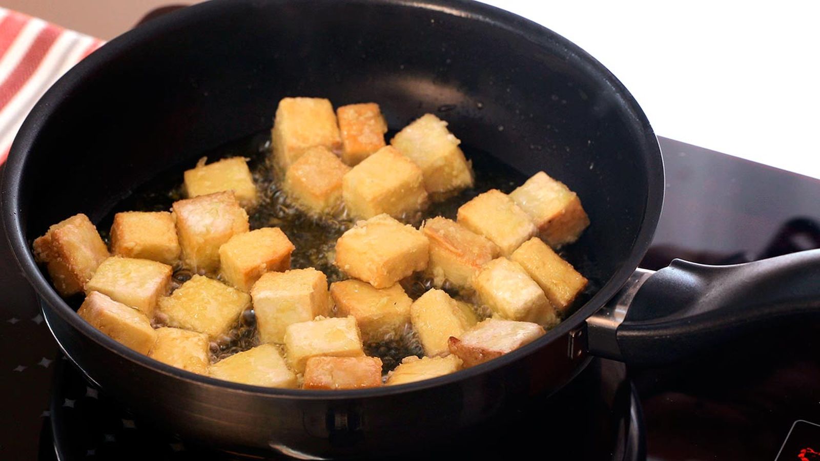 Receta de tofu con salsa de miel y soja  paso 4