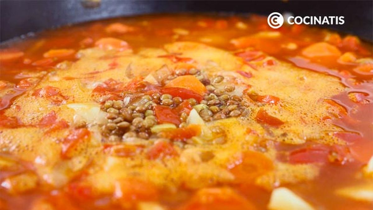 Receta de lentejas con verduras  paso 5