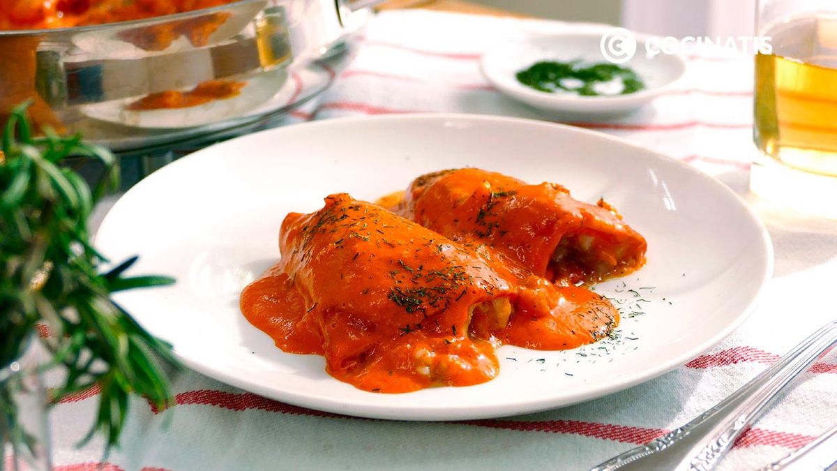 Pimientos rellenos de gambas