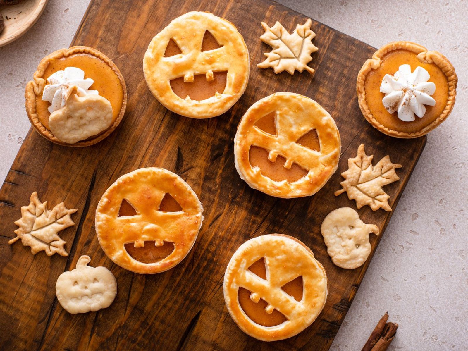 Tartaletas de Halloween de calabaza Tartaletas de Halloween de calabaza