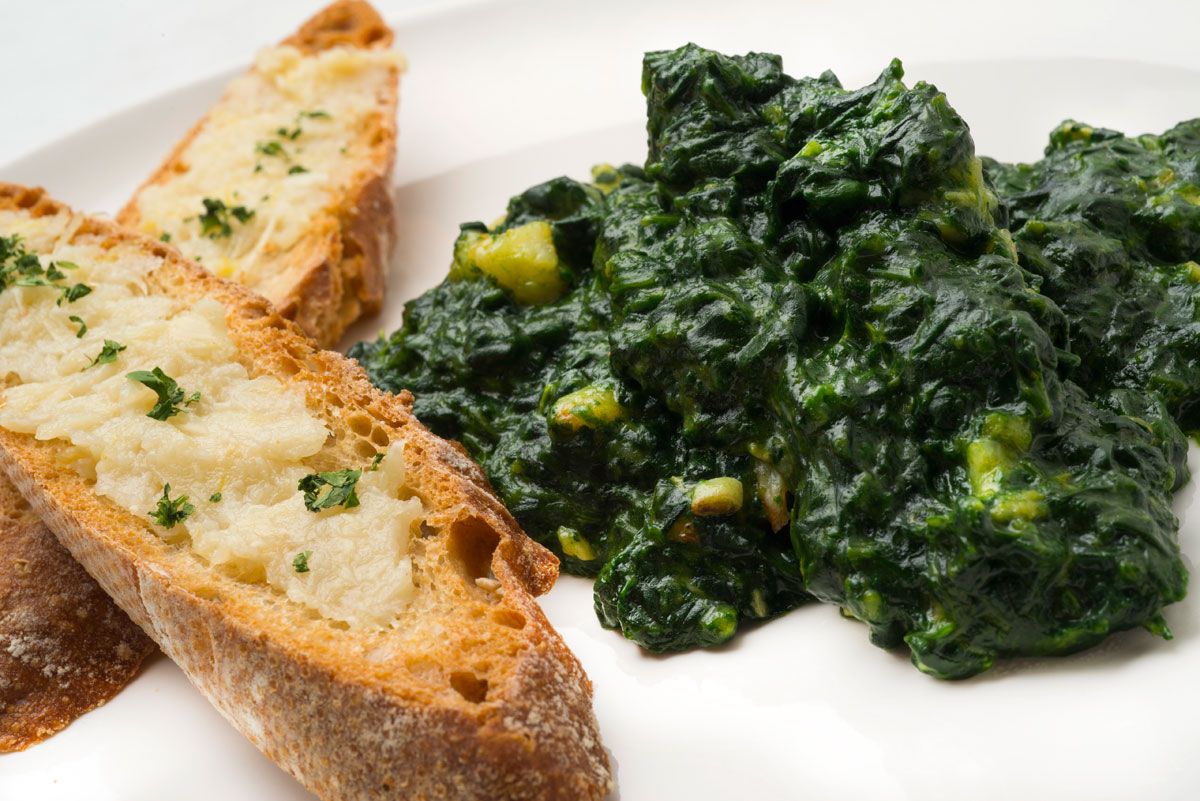 486 Tosta con revuelto de espinacas y gambas (5101) xl