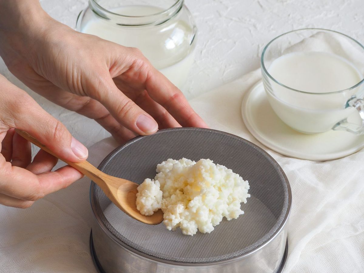 El kéfir es una bebida fermentada que se elabora con leche o con agua
