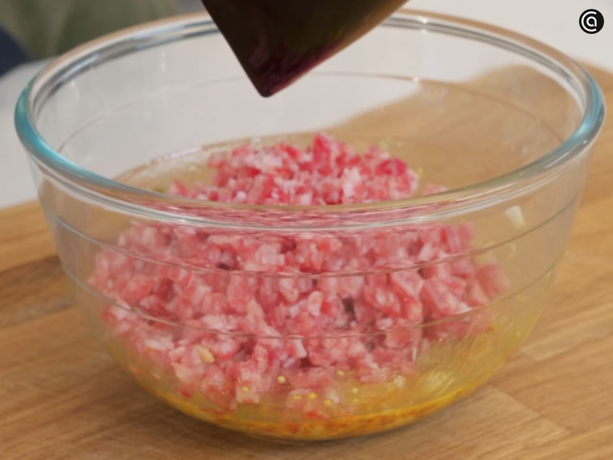 Tartar de fuet - paso 2