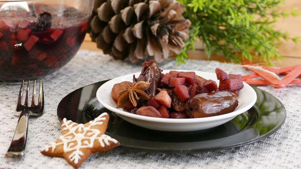 Receta de compota de frutas de Navidad   paso 6