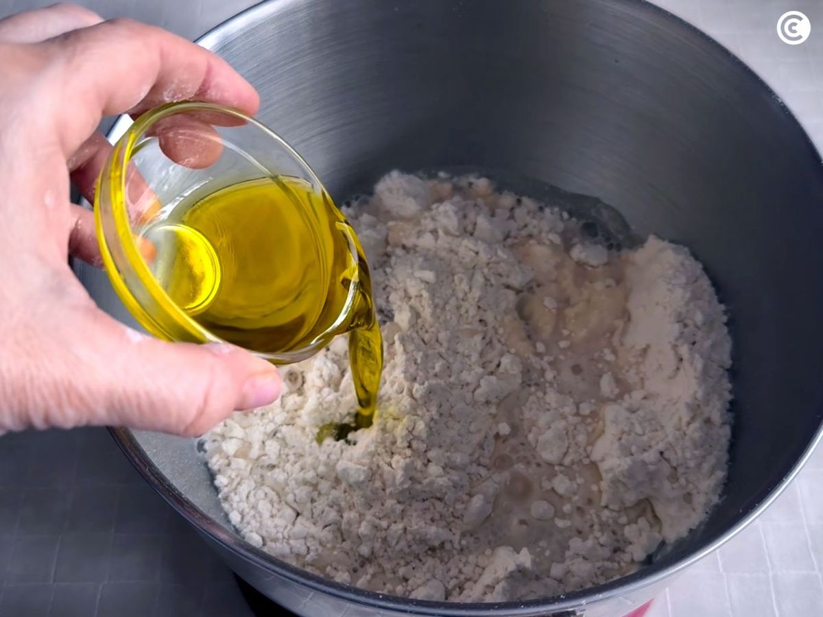 Preparar la masa del pan preñao