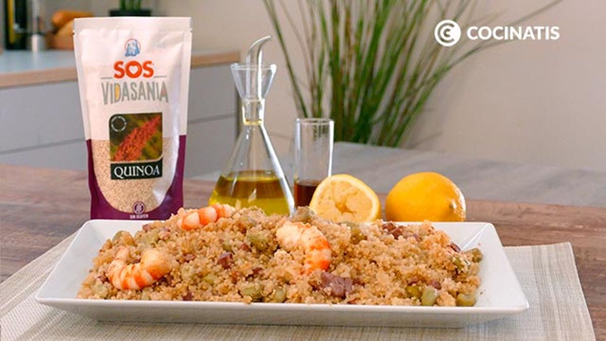 Receta de ensalada de quinoa y gambas  paso 7