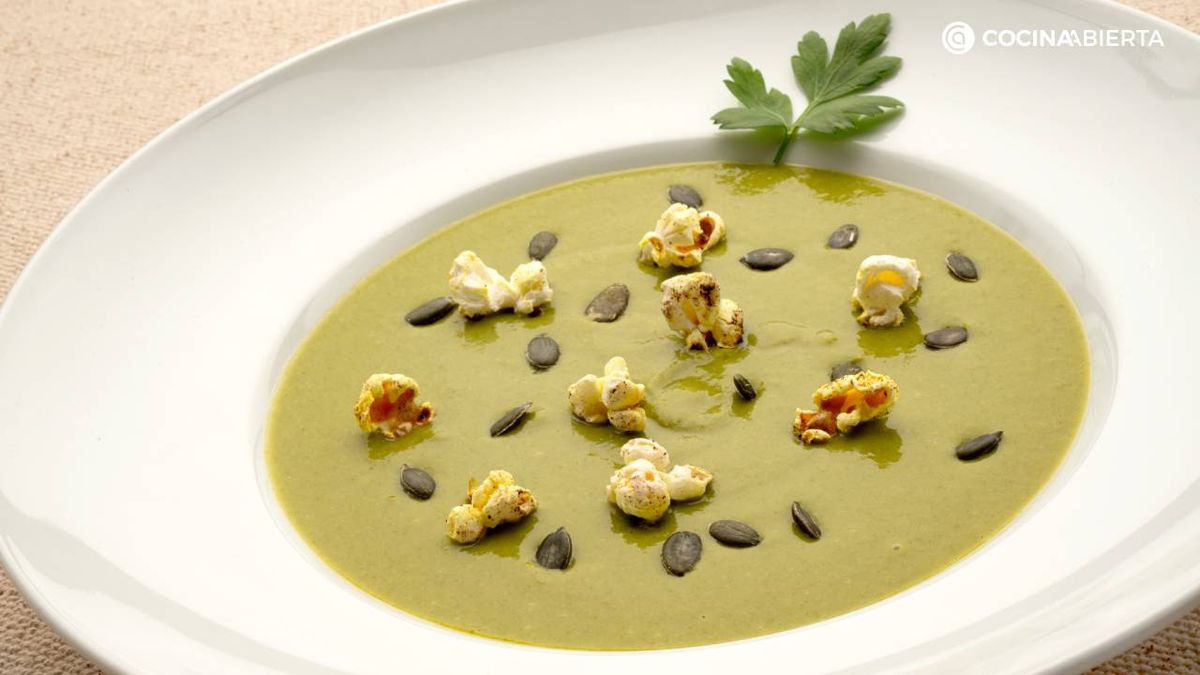 Receta de crema de guisantes y espinacas