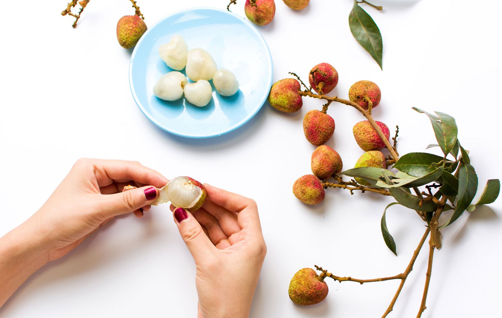 como pelar litchis como pelar litchis