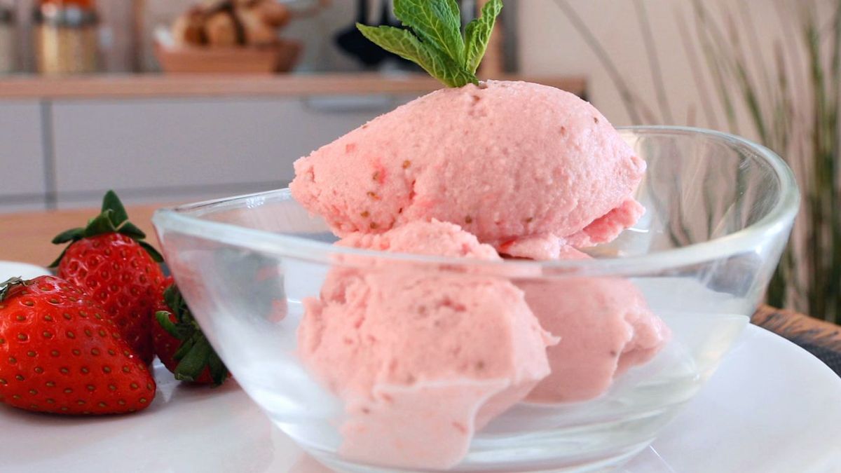 Helado de fresa
