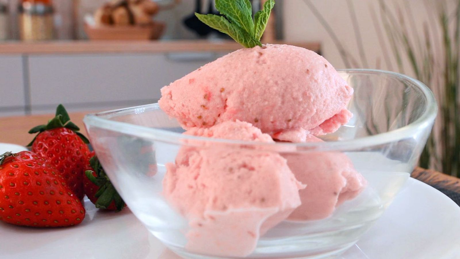 Helado de fresa