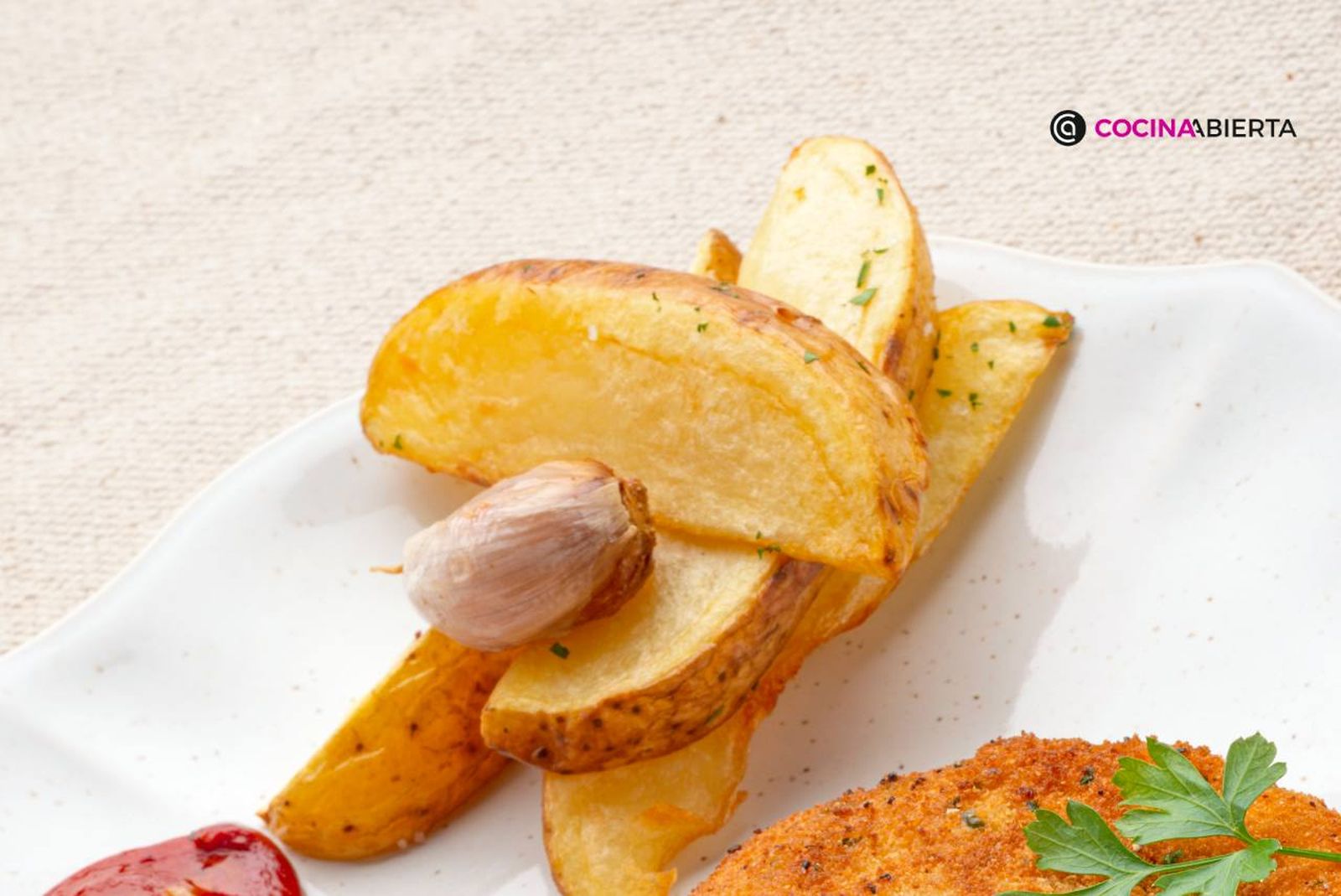 Patatas fritas con piel