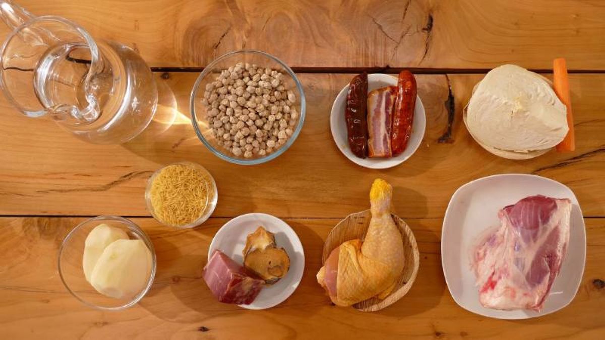 Ingredientes del cocido madrileño
