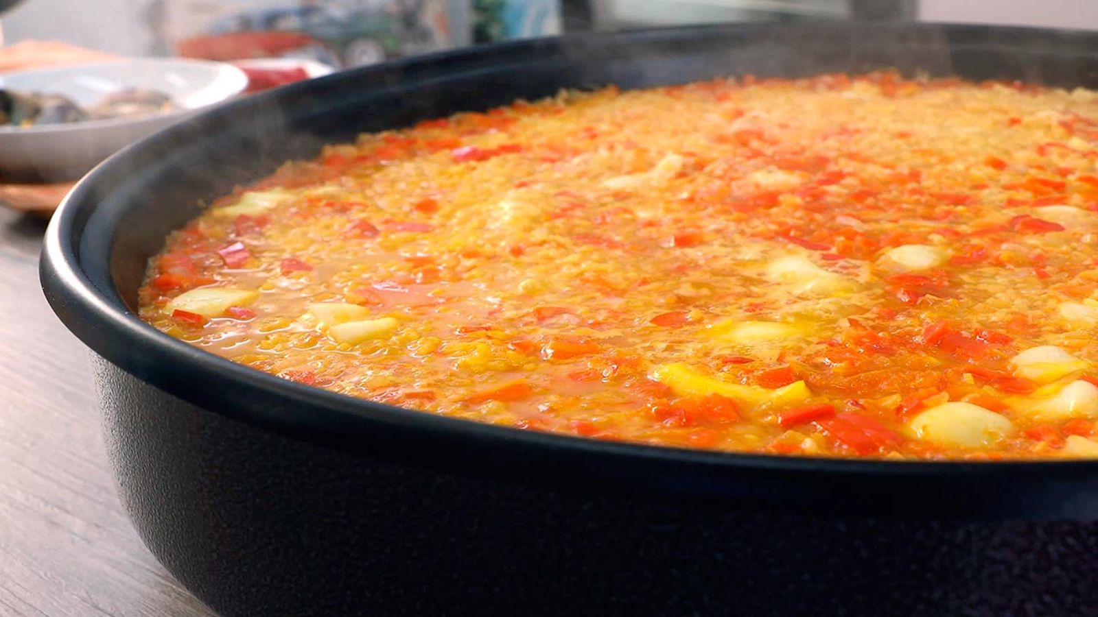 Receta de paella de marisco paso 5 Receta de paella de marisco paso 5