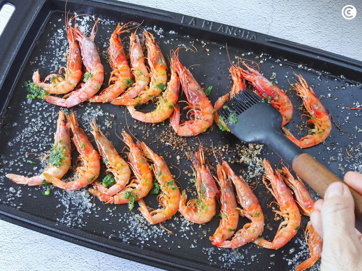 Gambas a la plancha con ajo y perejil