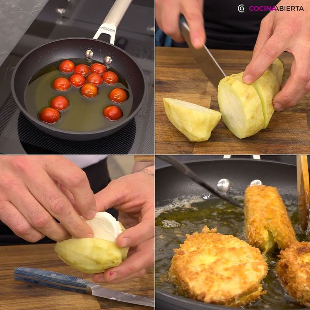 milanesa de berenjena pasos