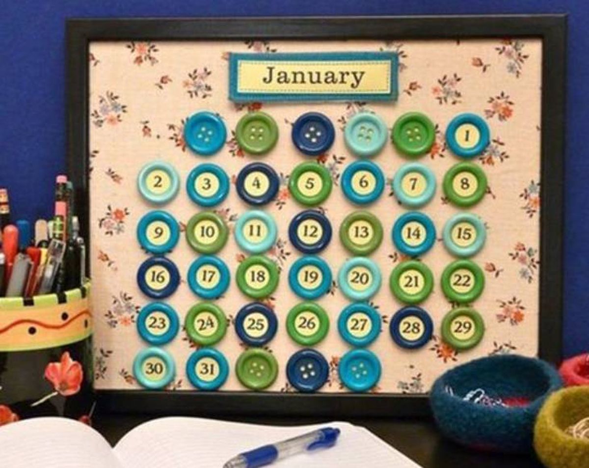 calendario reutilizar botones ideas darles segunda vida botones