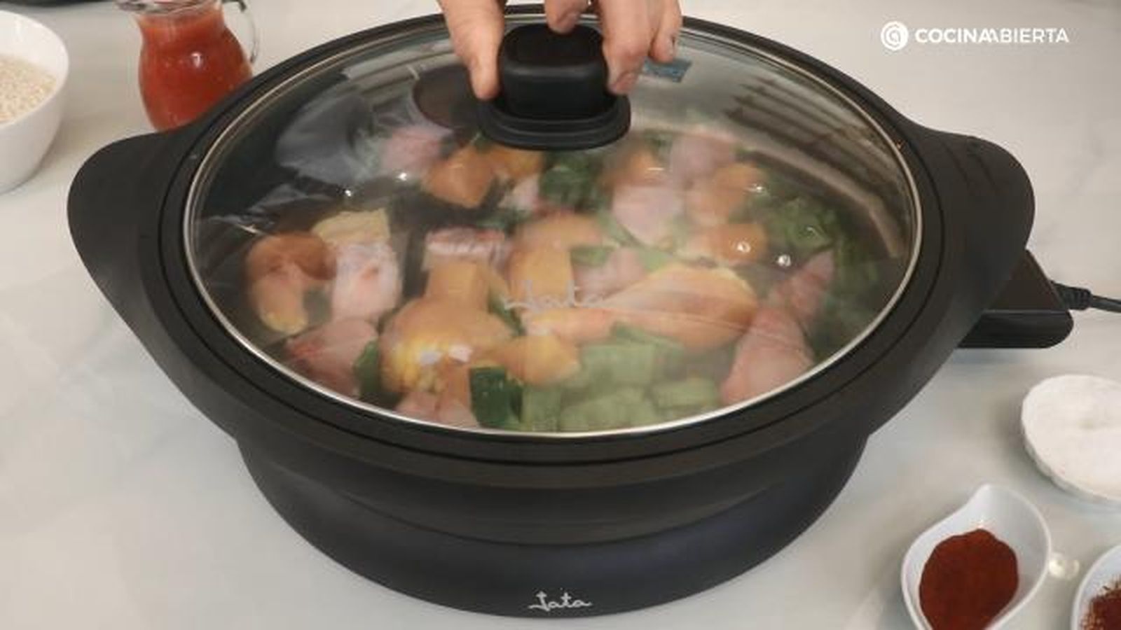 Arroz carne verduras paso 2