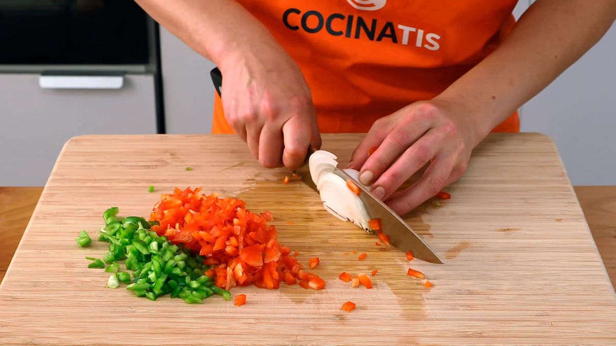 Receta de quesadilla de pollo y verduras  paso 1