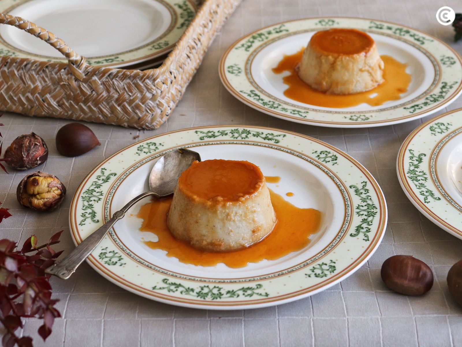 Receta de flan de castañas