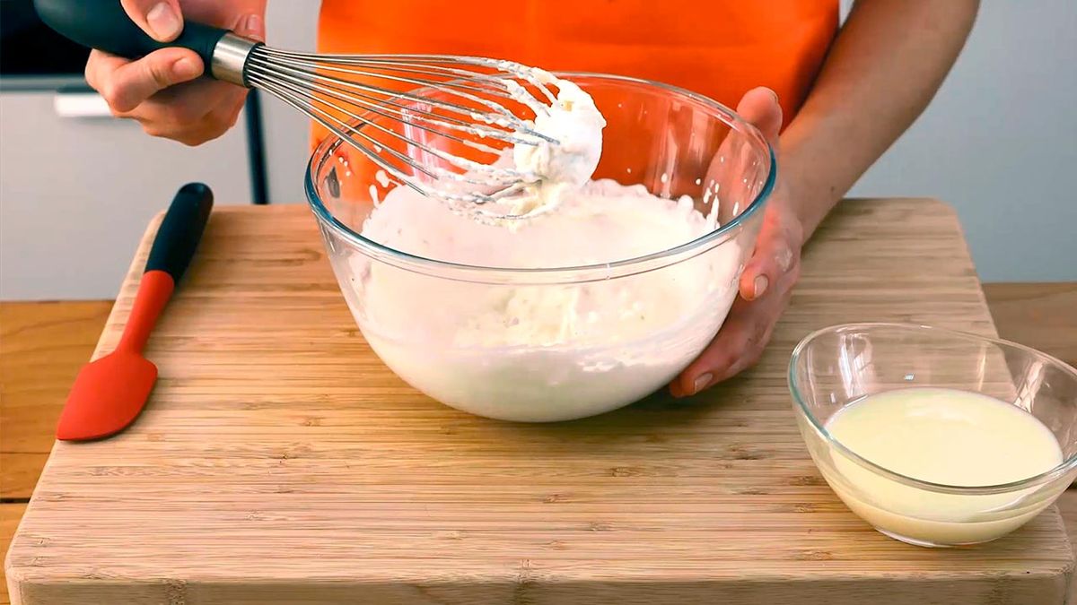 Receta de helado stracciatella  paso 1