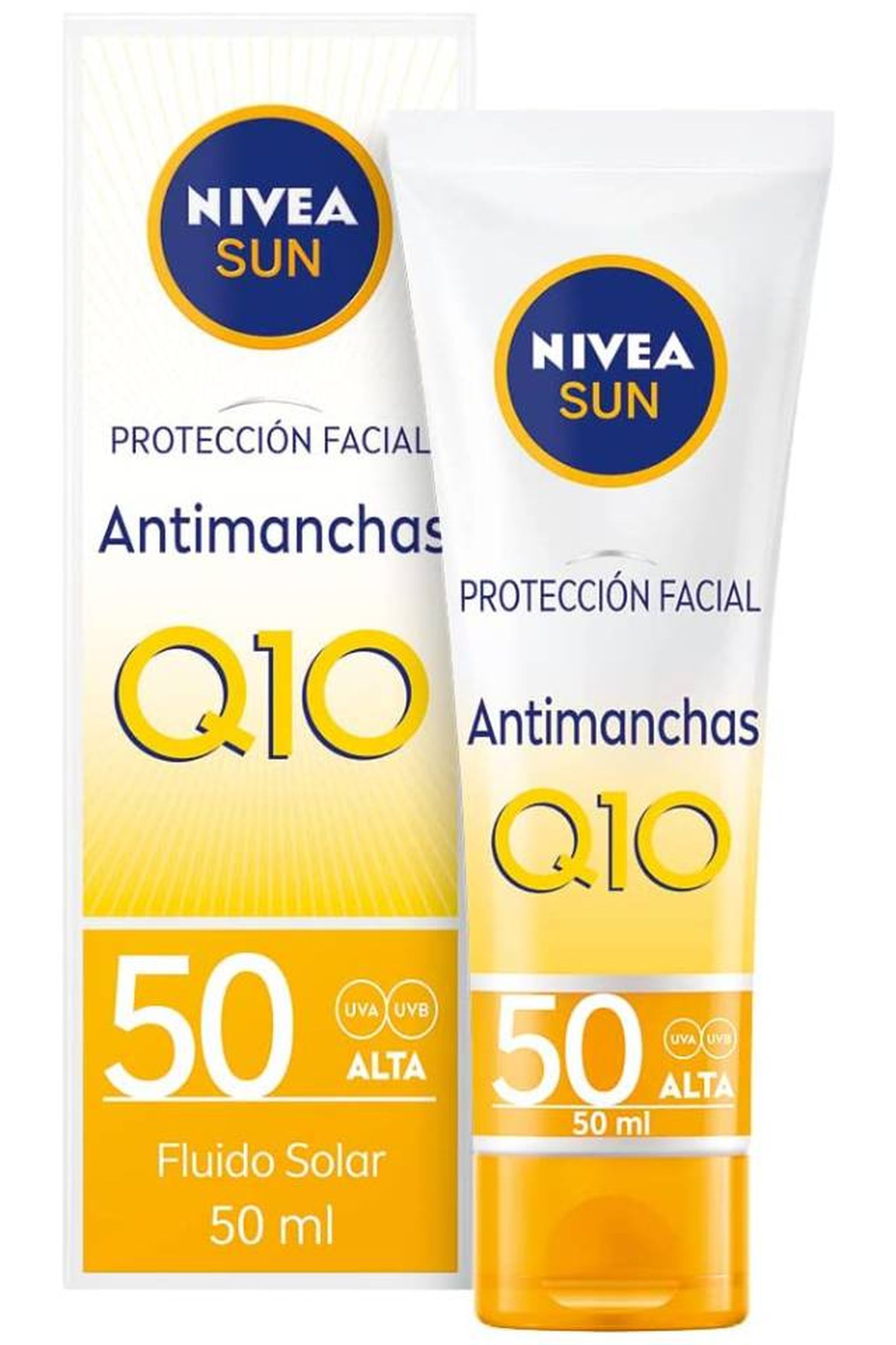 crema proteccion facial uv q10 antimanchas antiedad FP50 de nivea producto