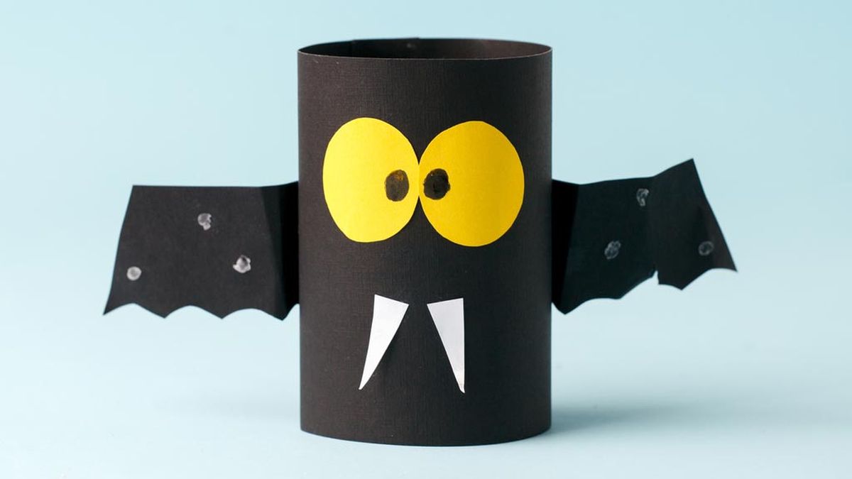como hacer murcielagos cartulina