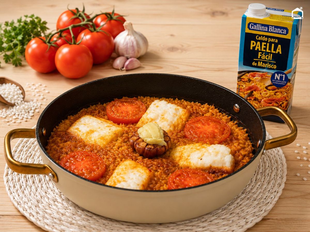Receta de arroz al horno con bacalao