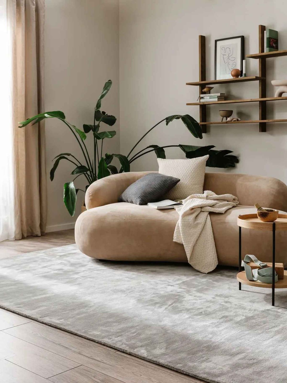 Planta ave del paraíso en el salón.