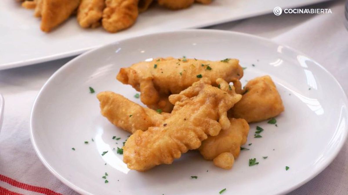 Pollo frito en tempura de café