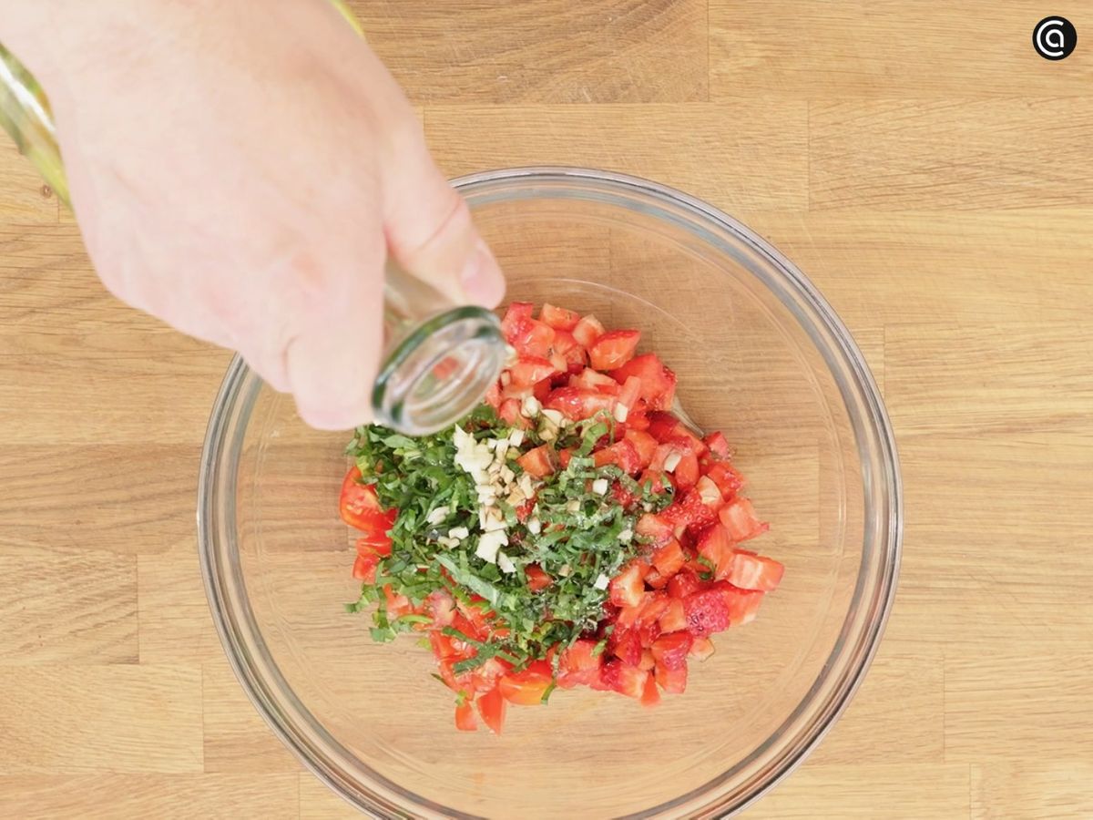 Bruschetta con queso de cabra - paso 2