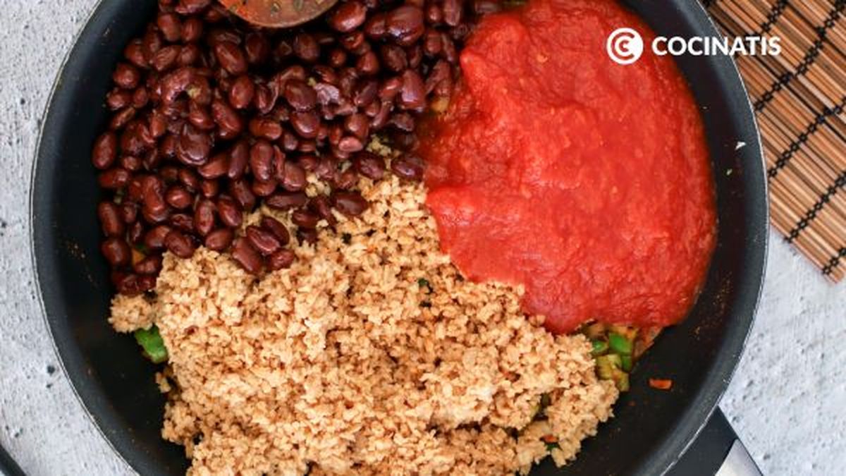 receta chili vegano paso 3