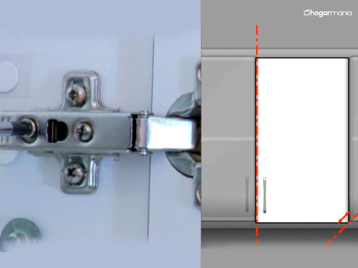 La profundidad la puedes regular con el tornillo más lejado al borde de la puerta