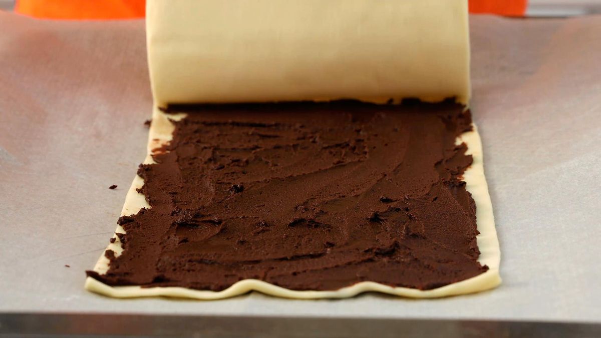 Árbol de Navidad de hojaldre y chocolate   paso 2