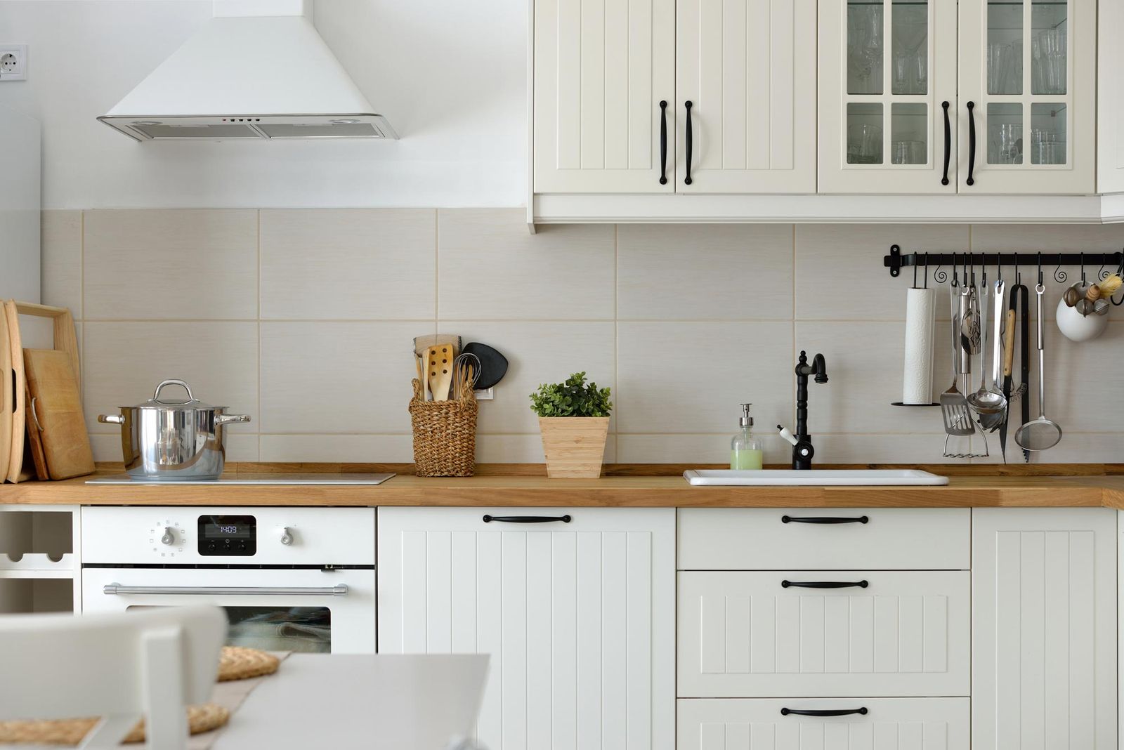 Decoración de cocinas de color blanco