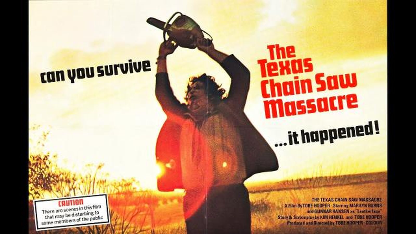 Portada original de la película La matanza de Texas (1974) Portada original de la película La matanza de Texas (1974)