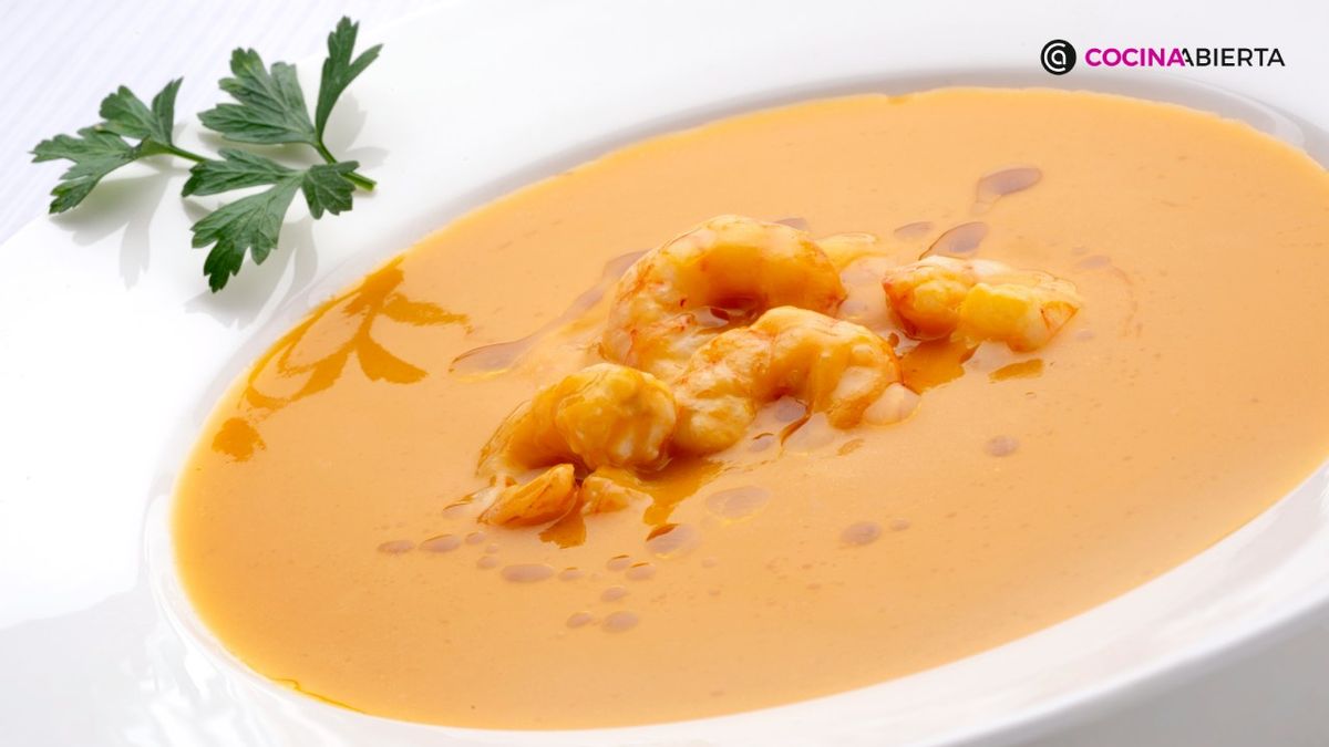 Crema de calabaza y gambas, una receta saludable y nutritiva