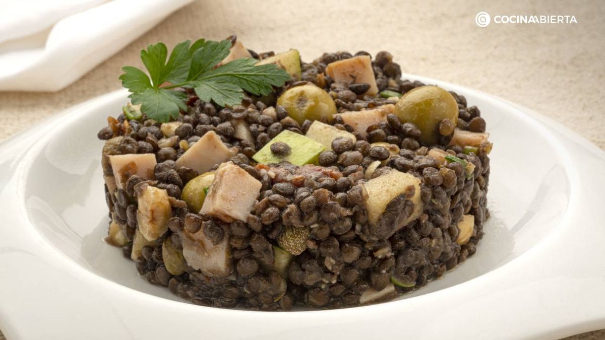 Ensalada de lentejas caviar, receta de Karlos Arguiñano