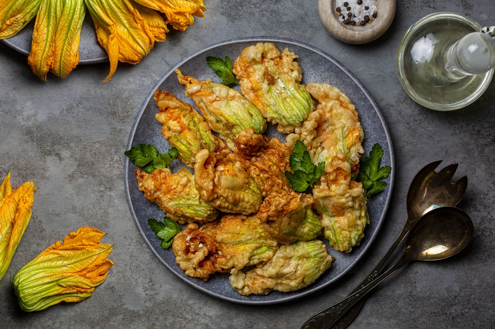 Flores de calabacín, un manjar de la gastronomía italiana