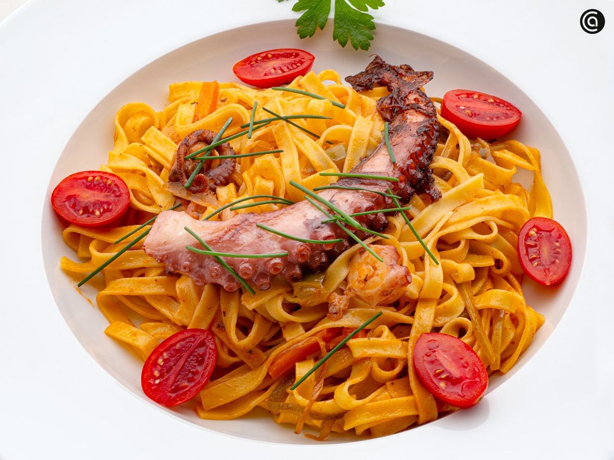 Tallarines con pulpo de Karlos Arguiñano