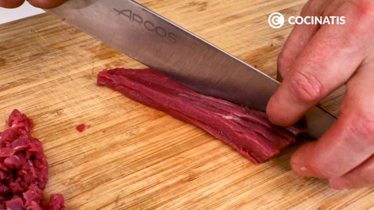 Receta de steak tartar  paso 1