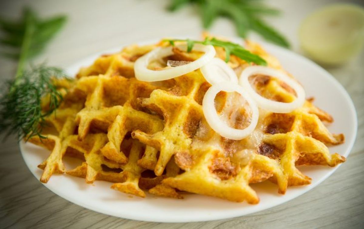 gofre salado de patatas