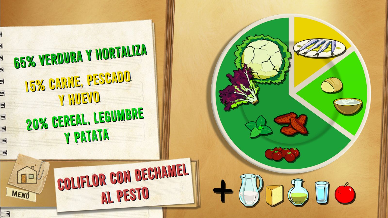 6041 1 Coliflor con bechamel al pesto plato 6041 1 Coliflor con bechamel al pesto plato