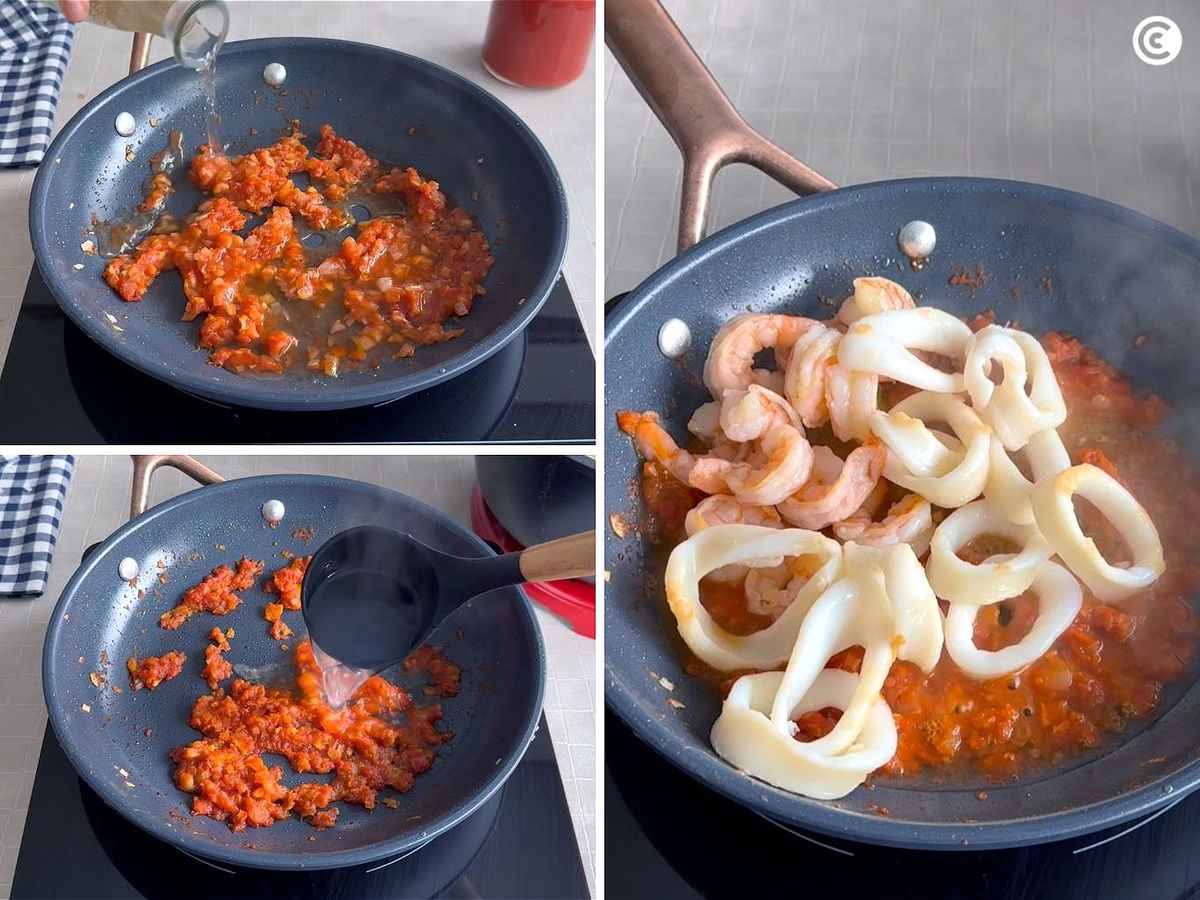 Salsa marinera para los espaguetis