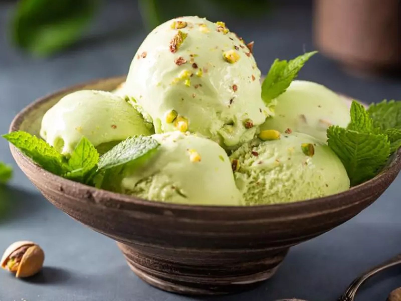 Helado casero de pistacho: cremoso y sabroso. Helado casero de pistacho: cremoso y sabroso.