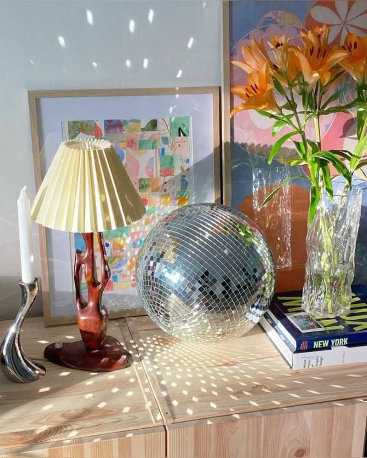 Complementos decorativos disco aesthetic.