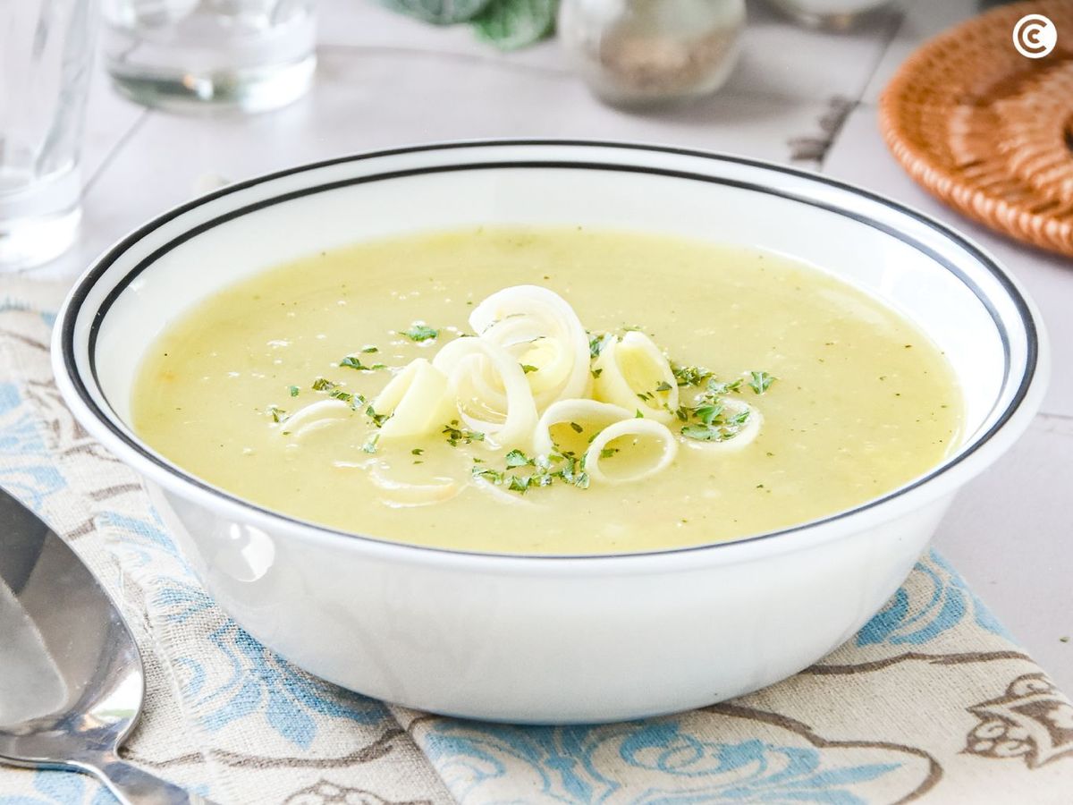 Crema de puerros casera