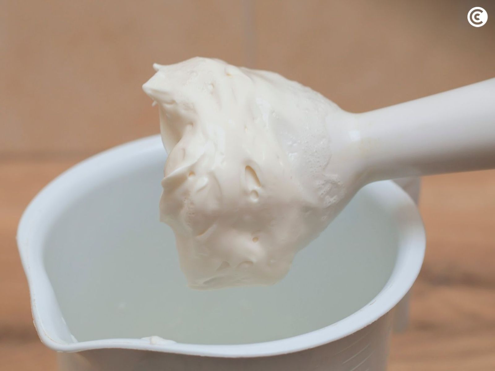 Textura de la mayonesa vegana