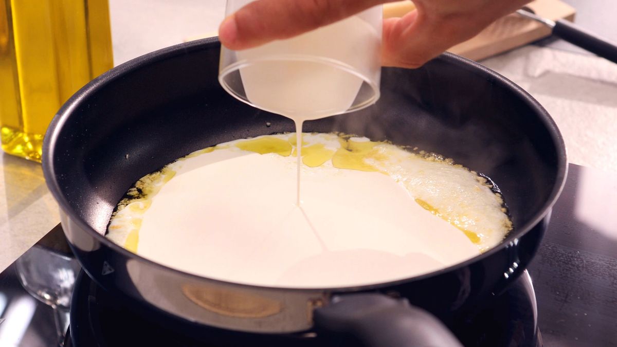 Pasta alfredo   Paso 1