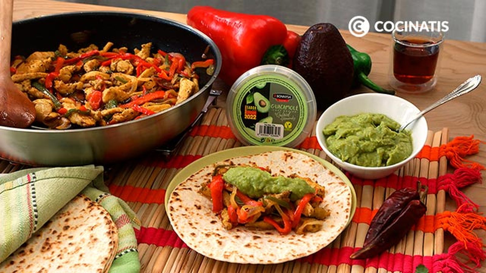Receta de fajitas de pollo y guacamole paso 7 Receta de fajitas de pollo y guacamole paso 7